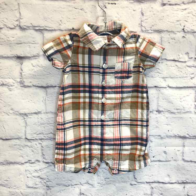 Carters Plaid Size 3 Months Boys Romper