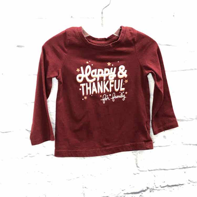 Cat & Jack Maroon Size 2T Girls Long Sleeve Shirt