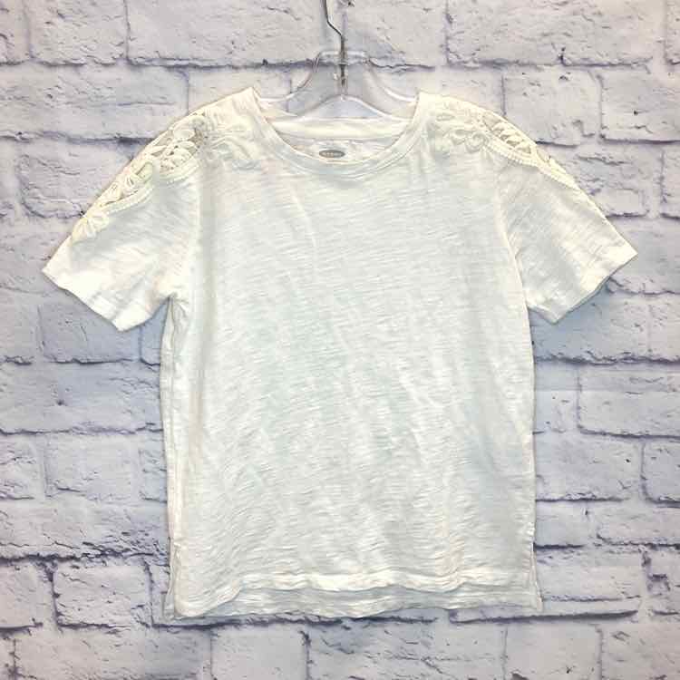 Old Navy White Size 8 Girls Short Sleeve Shirt