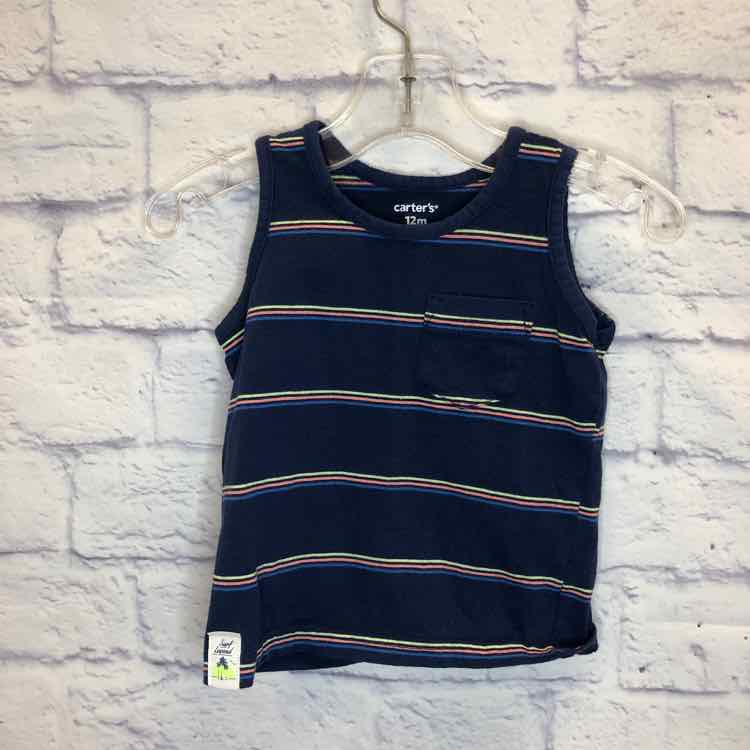 Carters Stripe Size 12 Months Boys Tank Top