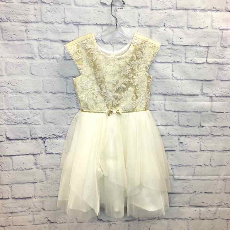 Jona Michelle Gold Size 8 Girls Dress