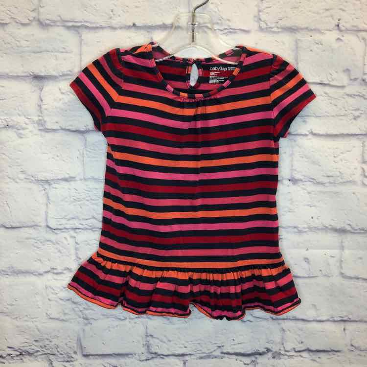 Gap Stripe Size 18-24 months Girls Short Sleeve Shirt