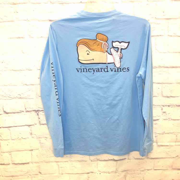 Vineyard Vines Blue Size 18 Girls Ballerina Whale Long Sleeve Tee