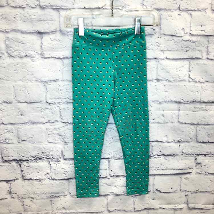 LulaRoe Green Size 4-7 Girls Leggings