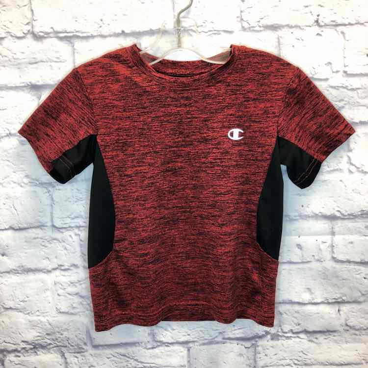 Champion Red Size 5 Boys Short Sleeve Shirt