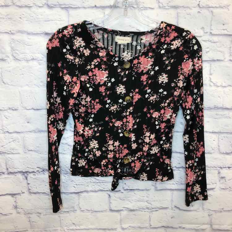 One Step Up Floral Size 10 Girls Long Sleeve Shirt