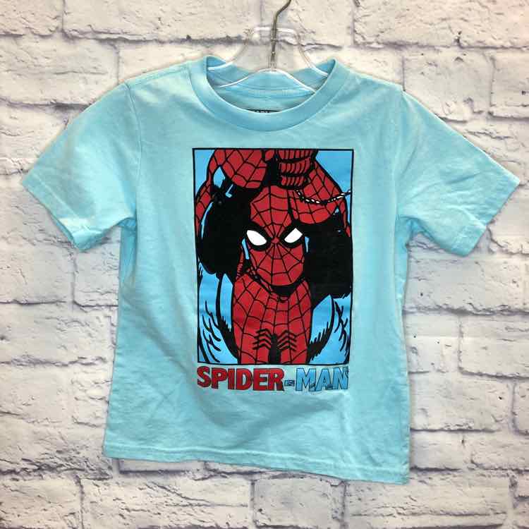 Marvel Blue Size 5 Boys Short Sleeve Shirt