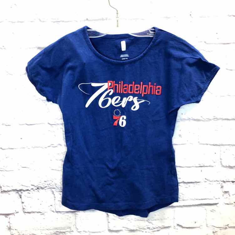 76ers Blue Size 7 Girls Short Sleeve Shirt