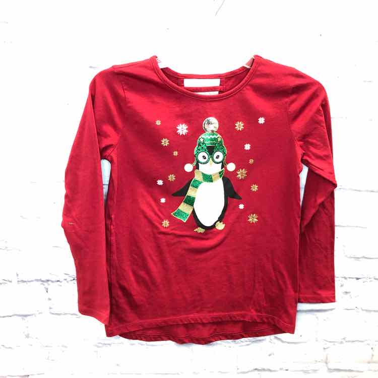 Childrens Place Red Size 10 Girls Long Sleeve Shirt