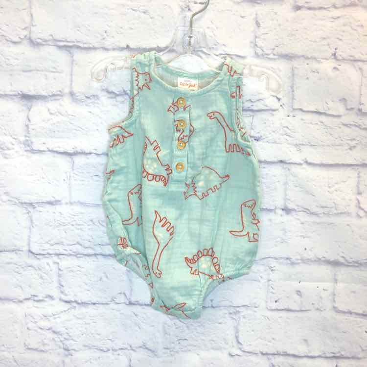 Cat & Jack Green Size 3-6 Months Boys Romper