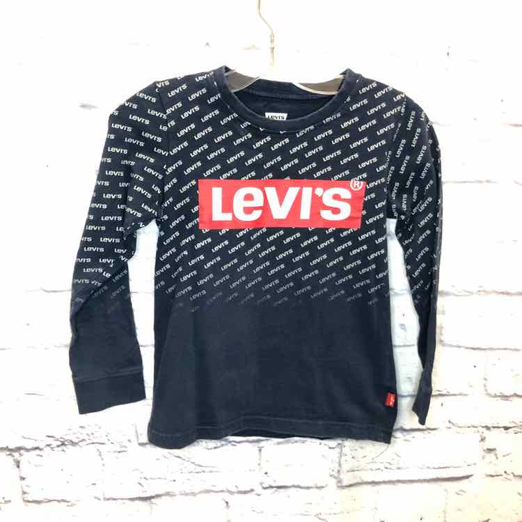 Levis Navy Size 6 Boys Long Sleeve Shirt