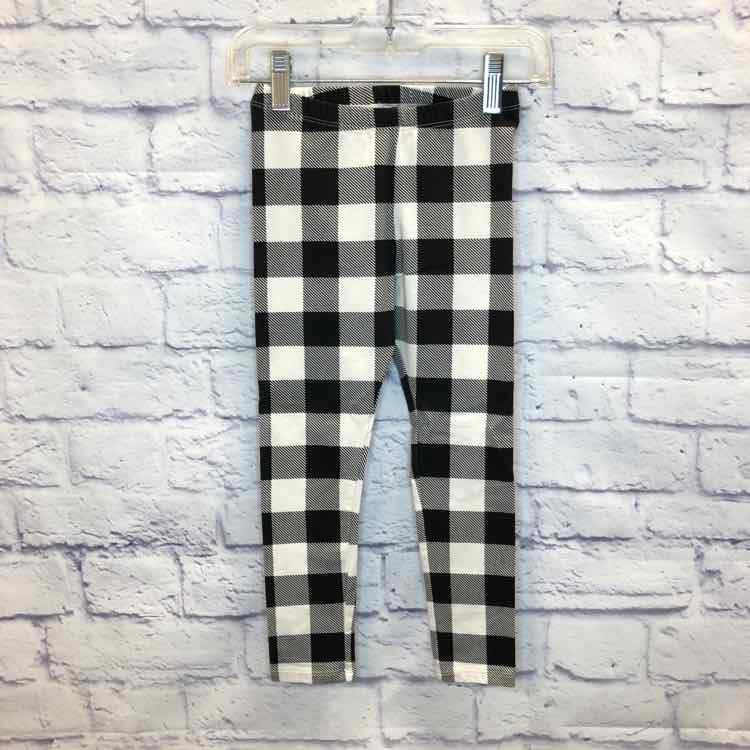 Cat & Jack Black & White Size 4T Girls Leggings