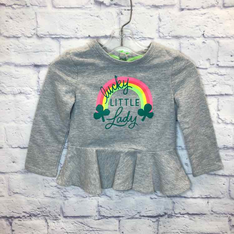 Cat & Jack Gray Size 4T Girls Long Sleeve Shirt