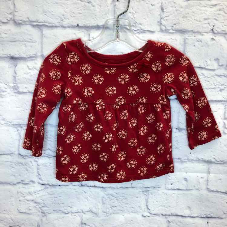 Jumping Beans Red Size 9 Months Girls Long Sleeve Shirt