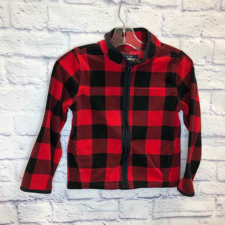 Oshkosh Red & Black Size 4T Boys Coat/Jacket