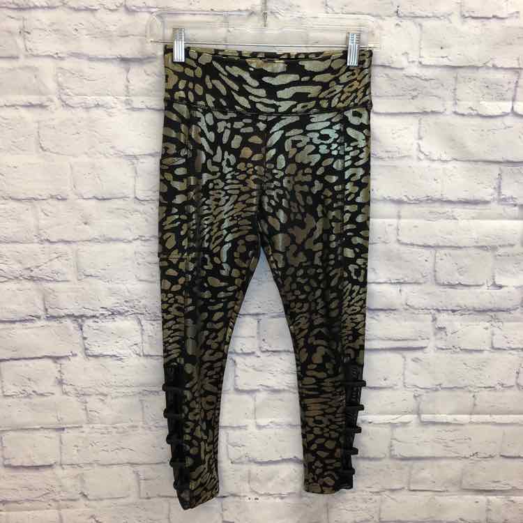 Justice Gold Size 14 Girls Leggings