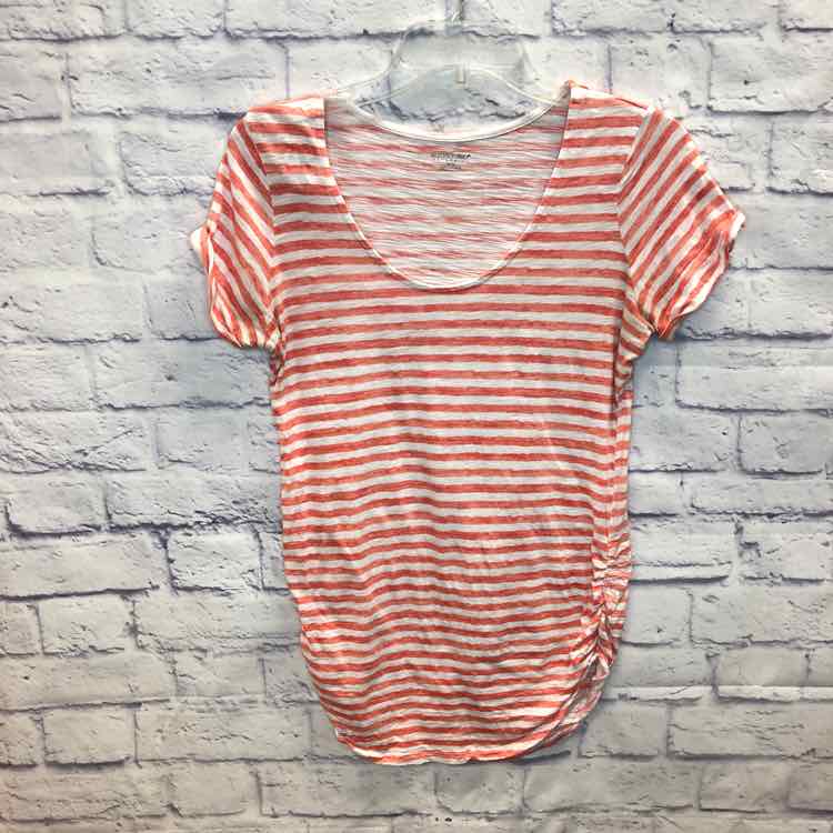 Motherhood Stripe Size M Maternity Short Slv Top