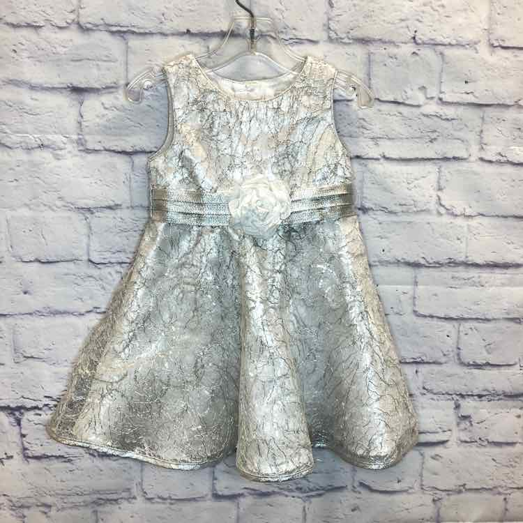 Youngland Silver Size 3T Girls Dress