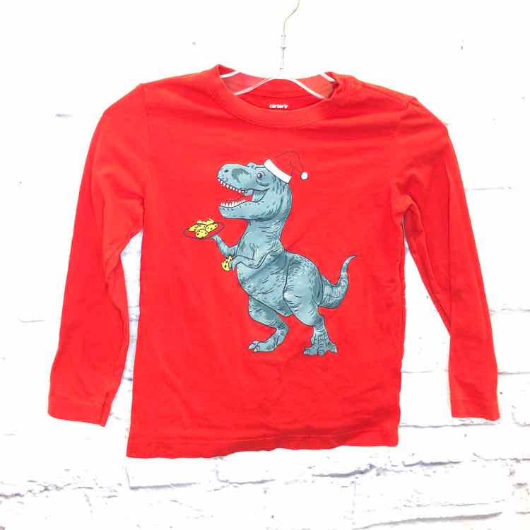 Carters Red Size 4T Boys Long Sleeve Shirt