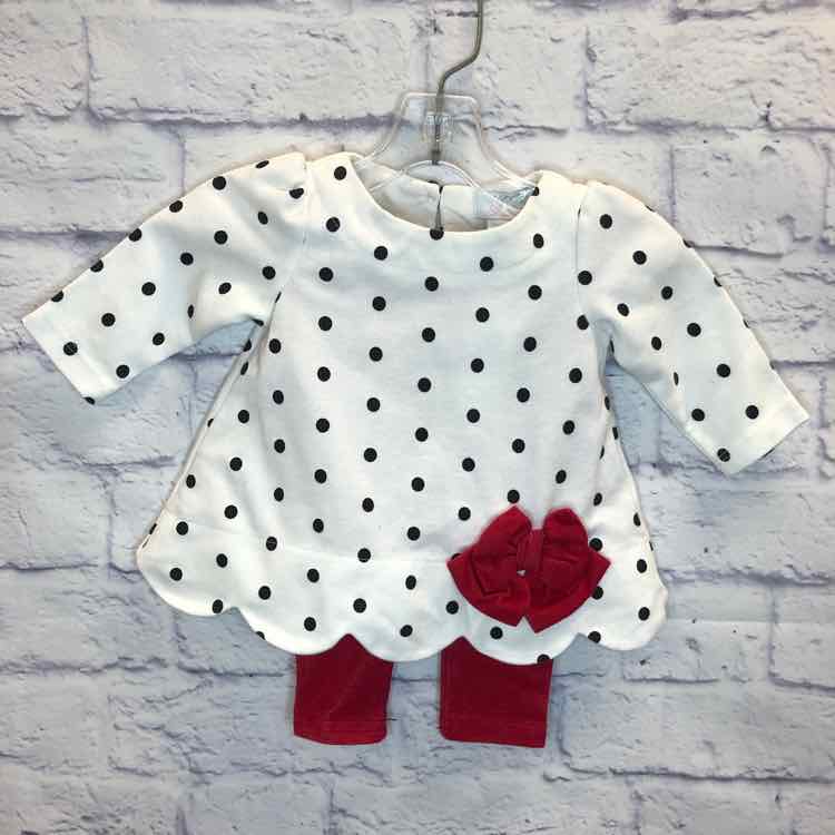 Maggie & Zoe Black & White Size 0-3 Months Girls 2 Piece Outfit