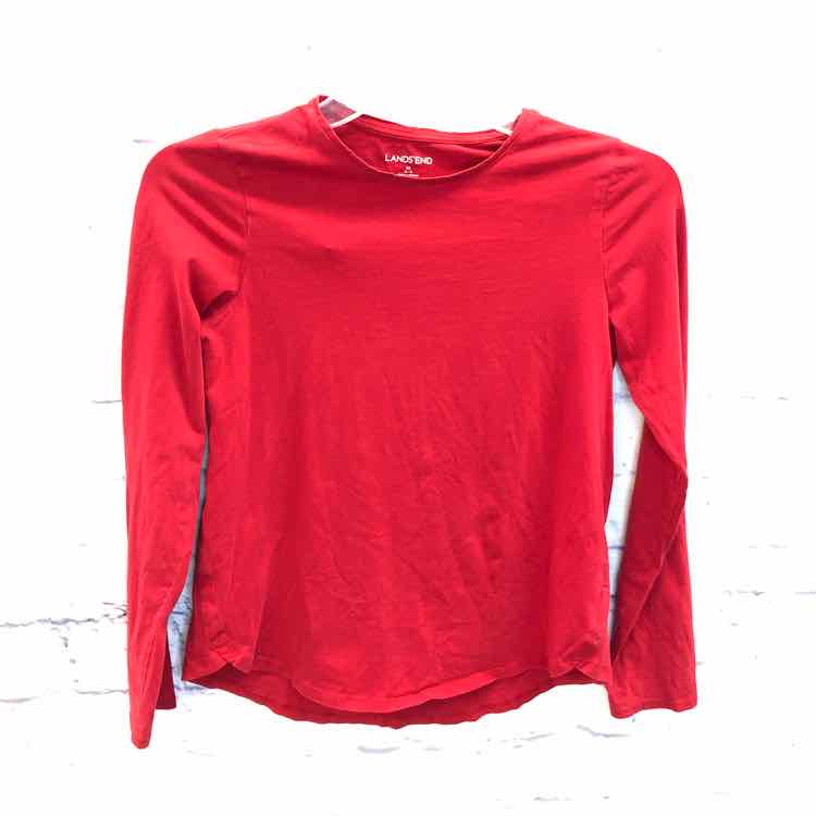 Lands End Red Size 10 Girls Long Sleeve Shirt