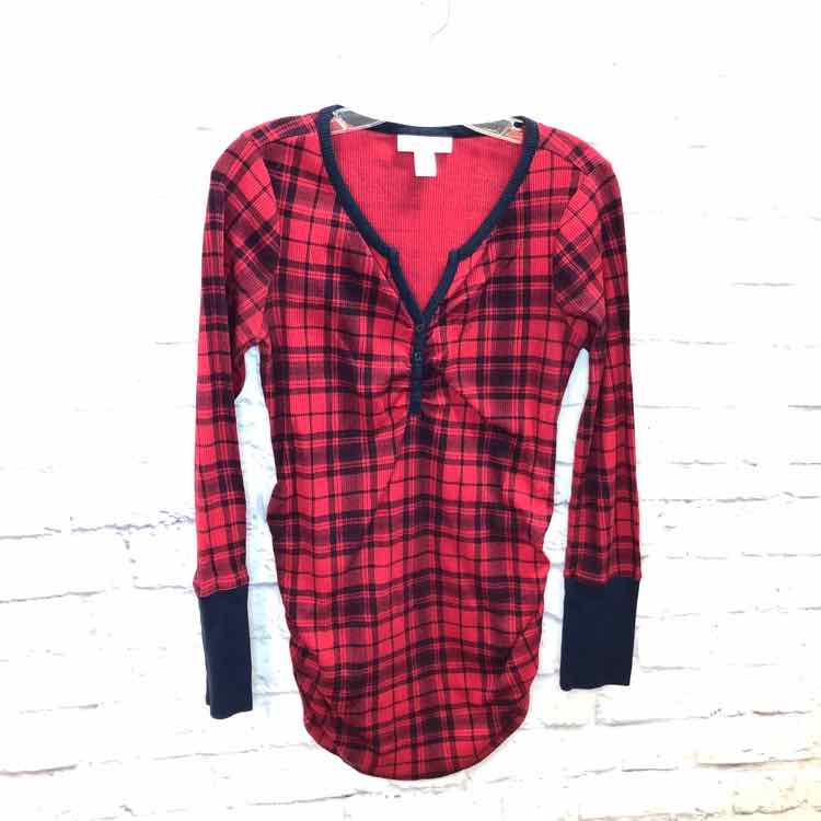 Motherhood Red Size M Maternity Long Slv Top