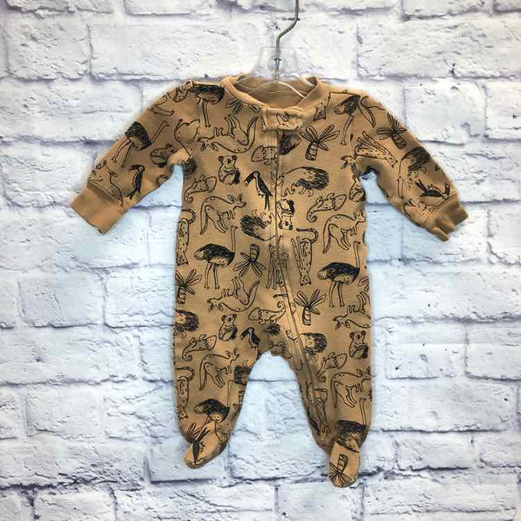 Carters Brown Size 3 Months Boys Sleeper