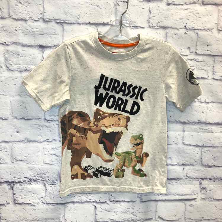 Jurassic World Tan Size 8 Boys Short Sleeve Shirt