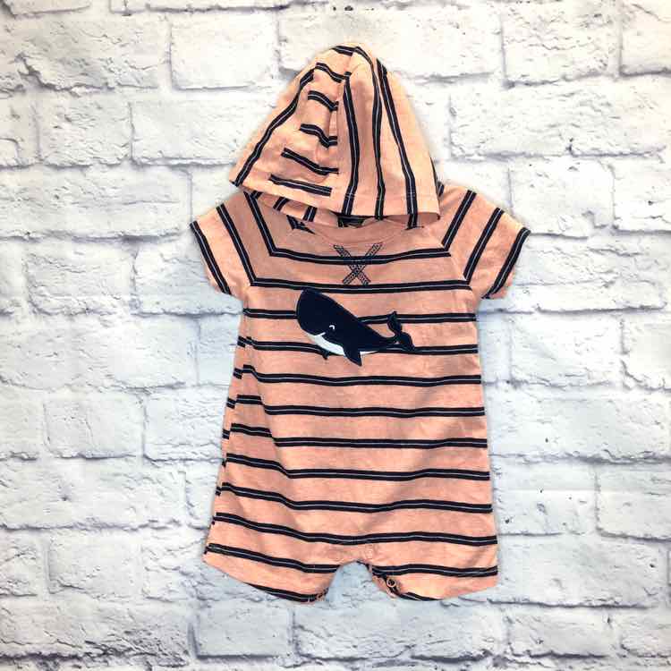 Carters Stripe Size 6 Months Boys Romper