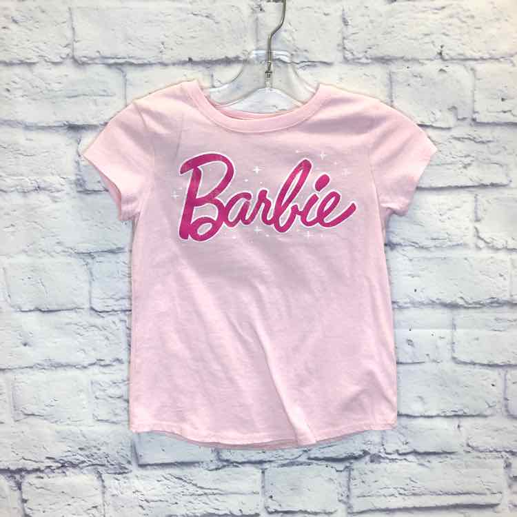 Barbie Pink Size 6 Girls Short Sleeve Shirt