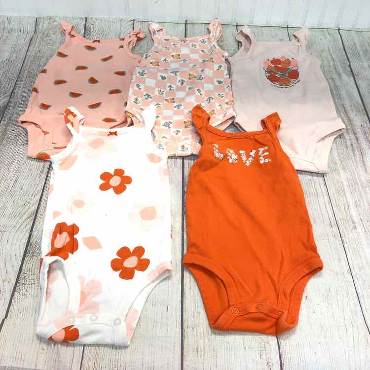 Carters Orange Size 9 Months Girls Bodysuit