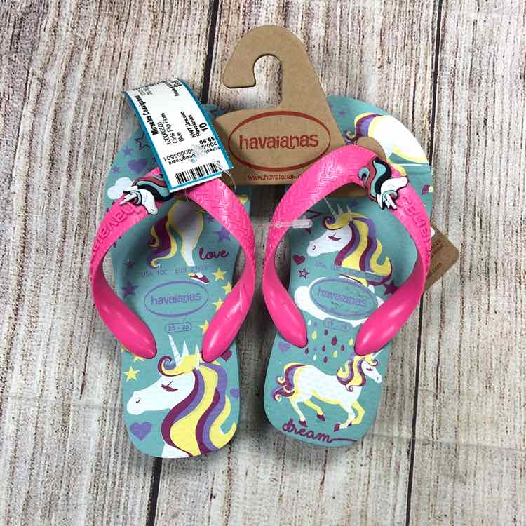 Havaianas Blue Size 10 Girls Flip Flops