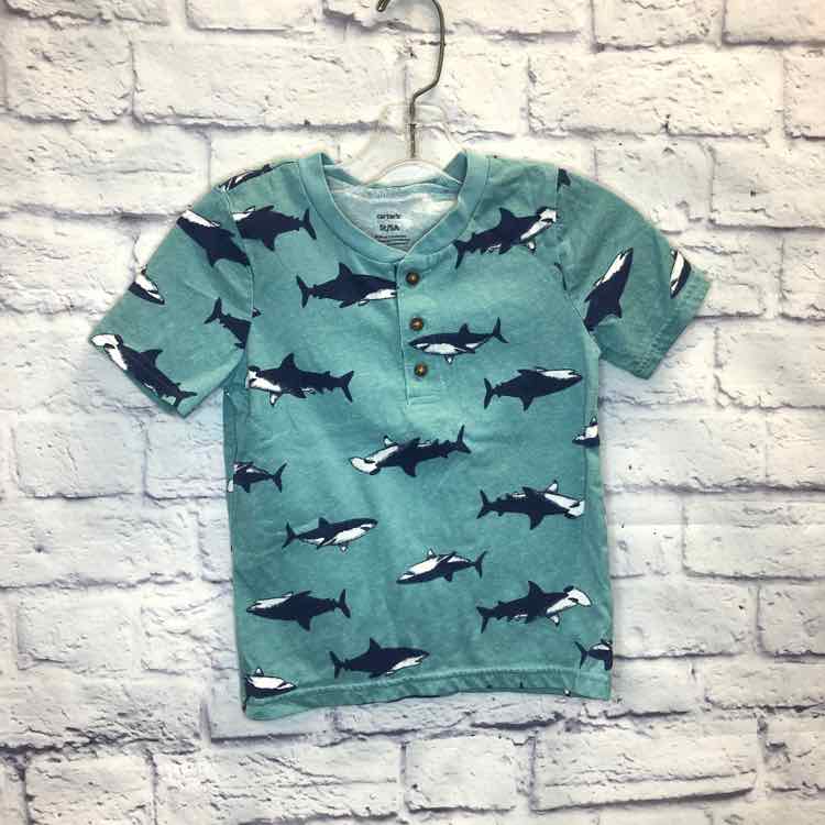 Carters Green Size 5 Boys Short Sleeve Shirt