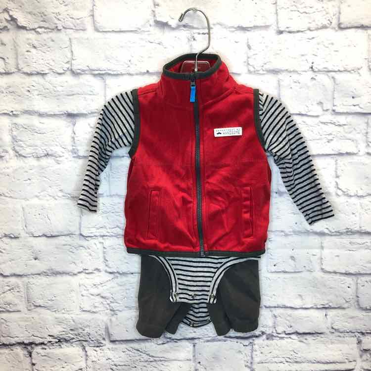 Carters Red Size 12 Months Boys 3 Piece Outfit