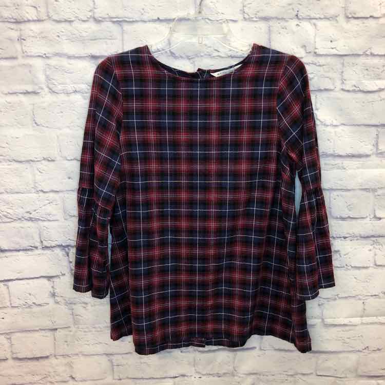 The Nines by Hatch Plaid Size M Maternity Long Slv Top