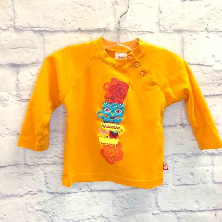 Zutano Orange Size 18 Months Girls Long Sleeve Shirt