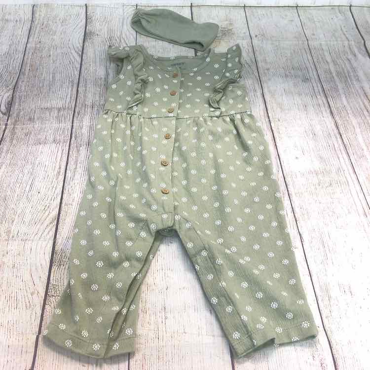 Carters Green Size 9 Months Girls Romper