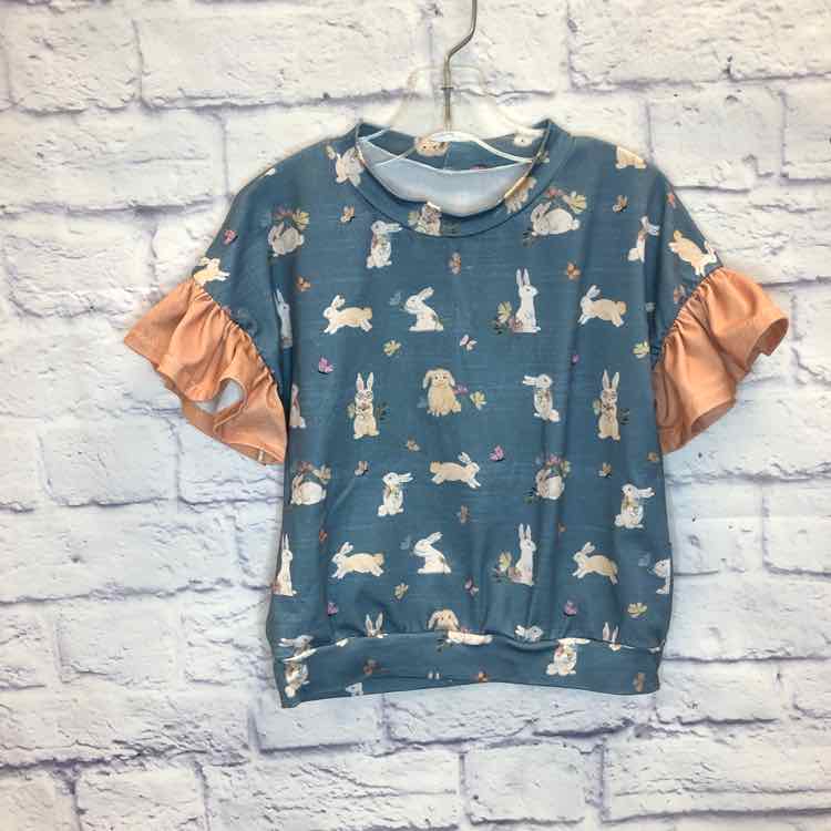 C&O Co Blue Size 3T Girls Short Sleeve Shirt