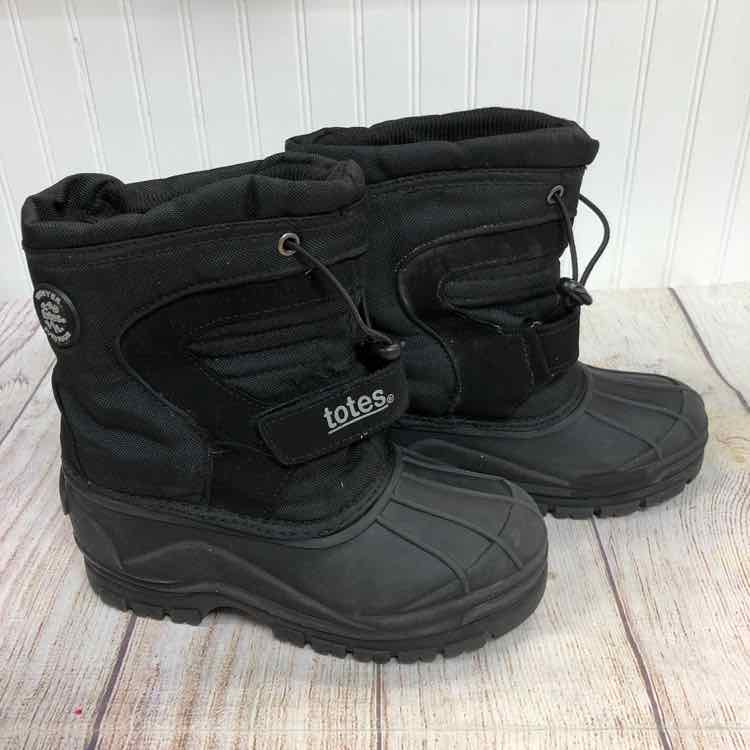 Totes Black Size 1 Boys Snow Boots