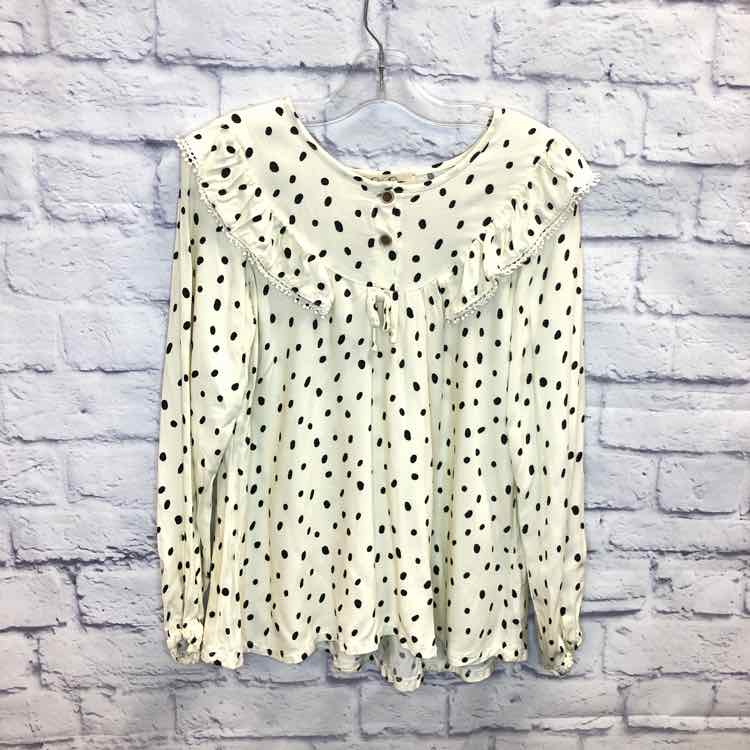 Jessica Simpson Cream Size 7 Girls Long Sleeve Shirt