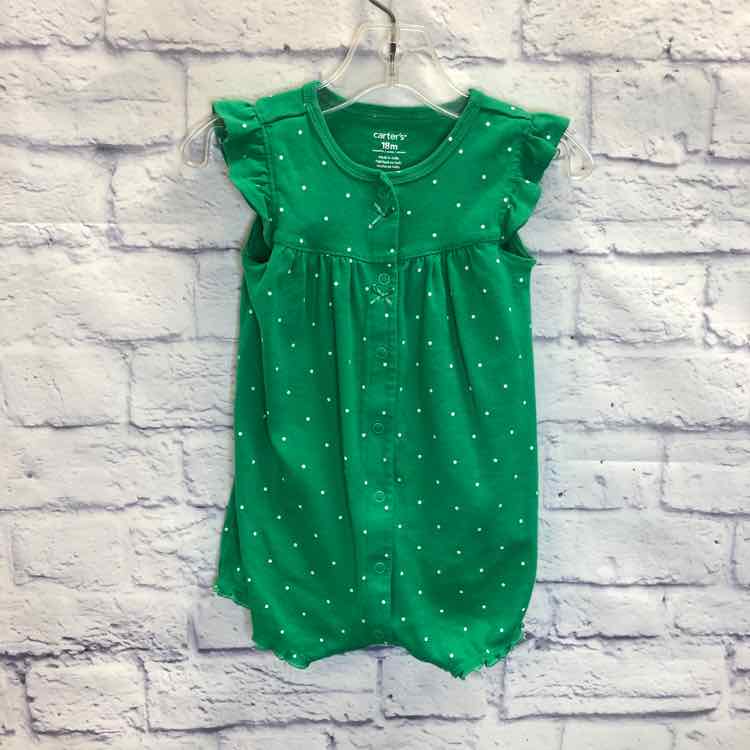 Carters Green Size 18 Months Girls Romper