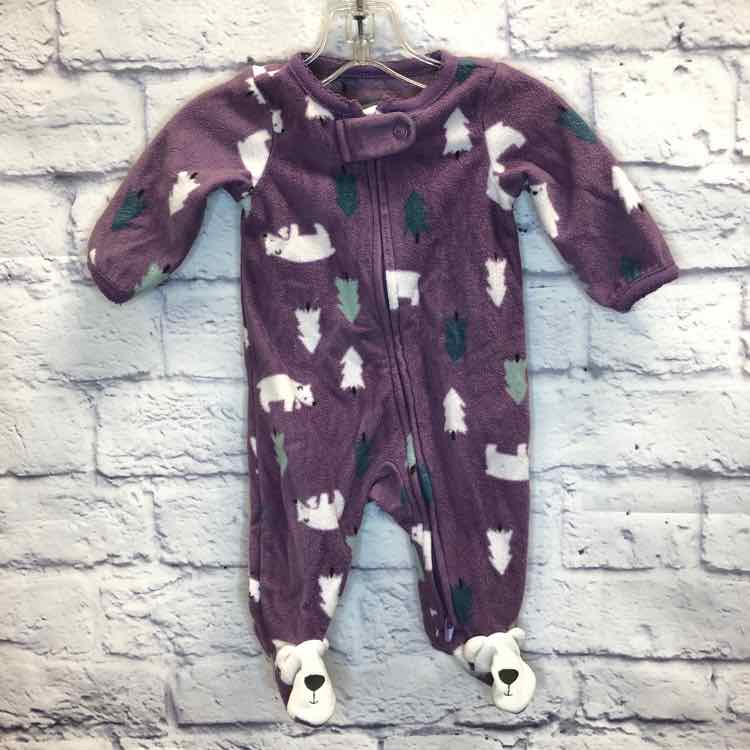 Just One You Purple Size Newborn Fleece Girls Sleeper