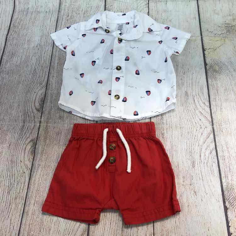 Just One You RWB Size Newborn Boys 2 Piece Outfit