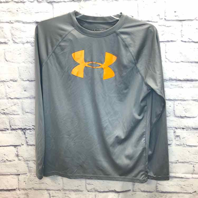 Under Armour Gray Size 16 Boys Long Sleeve Shirt