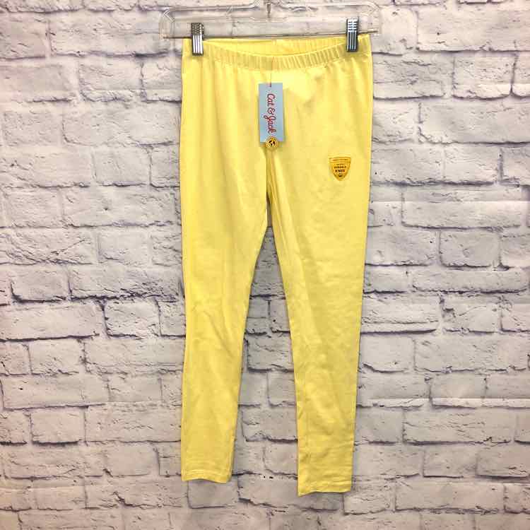 Cat & Jack Yellow Size 10 Girls Leggings