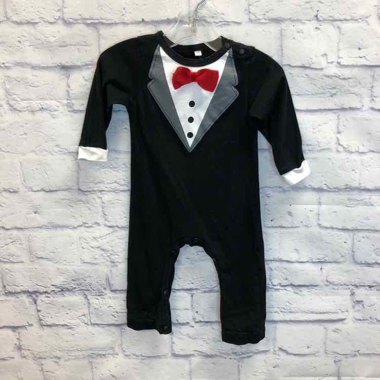 Black Size 6 Months Boys Romper