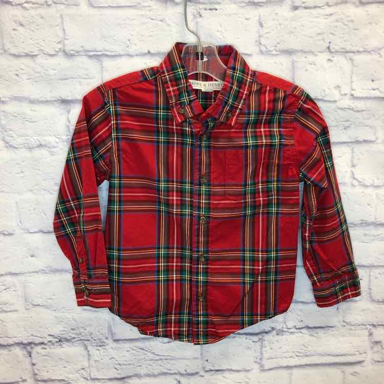 Hope & Henry Red Size 4T Boy Polo or Button Down