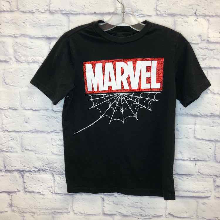 Marvel Black Size 8 Boys Short Sleeve Shirt