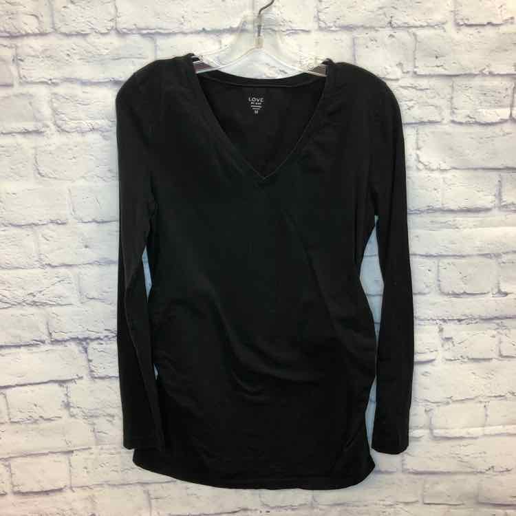 Gap Black Size M Maternity Long Slv Top