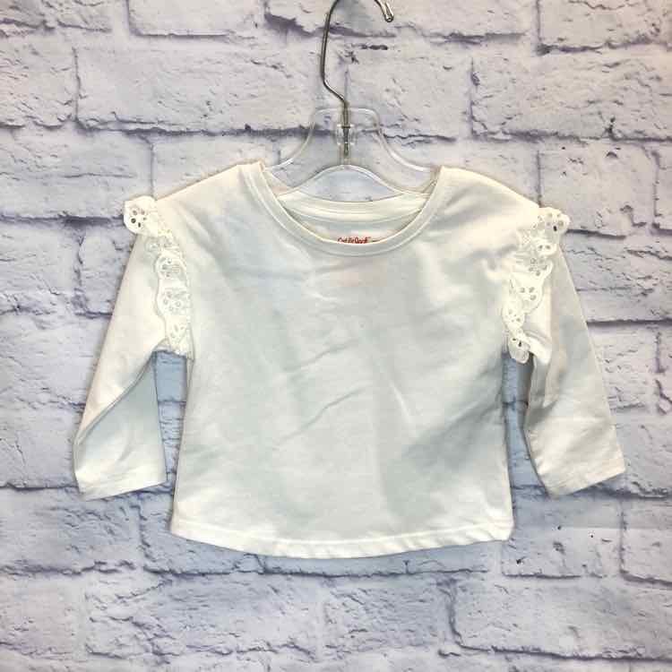 Cat & Jack White Size 12 Months Girls Long Sleeve Shirt